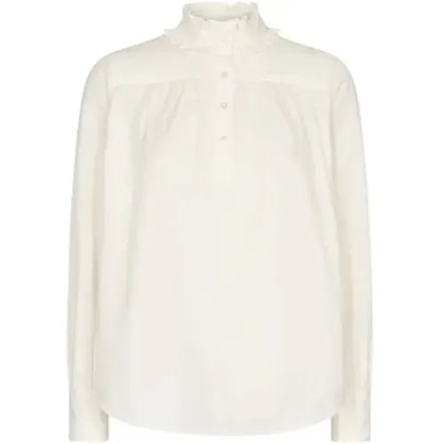 Elegant LS Blouse in Ecru , female, Sizes: S, L, M, XS - MOS MOSH - Modalova