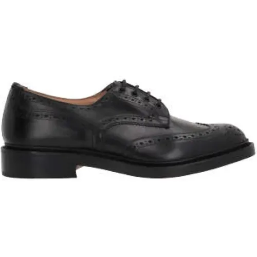 Full-Brogue Leather Derby Shoes , male, Sizes: 7 1/2 UK - Tricker's - Modalova