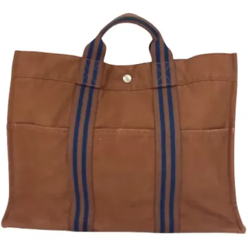 Pre-owned Canvas handbags , female, Sizes: ONE SIZE - Hermès Vintage - Modalova