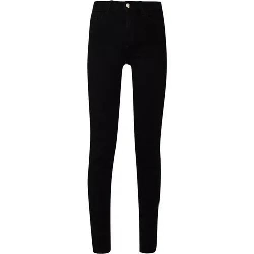 Schwarze Skinny Jeans mit Strass-Logo - Liu Jo - Modalova