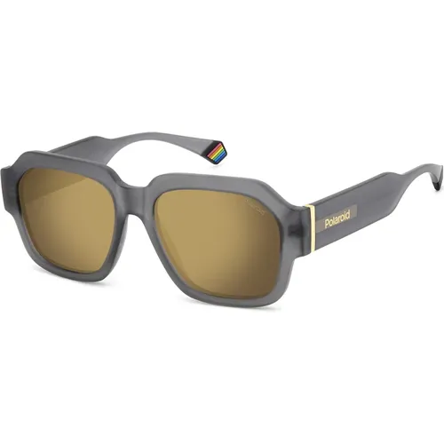 Matte Grey Sunglasses , unisex, Sizes: 54 MM - Polaroid - Modalova