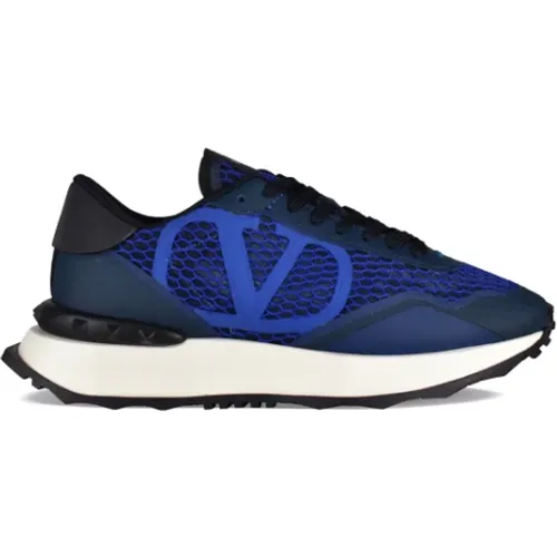 Elektrisch Blaue Netrunner Sneakers , Herren, Größe: 42 EU - Valentino Garavani - Modalova