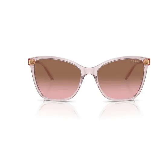 Transparent /Brown Shaded Sunglasses , female, Sizes: 56 MM - Vogue - Modalova