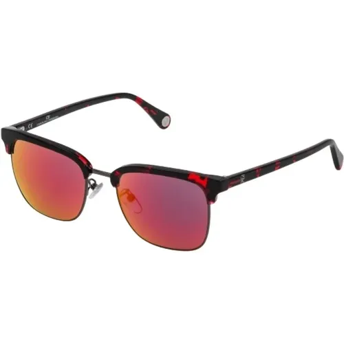 Braun und Rot Sonnenbrille , unisex, Größe: ONE Size - Carolina Herrera - Modalova