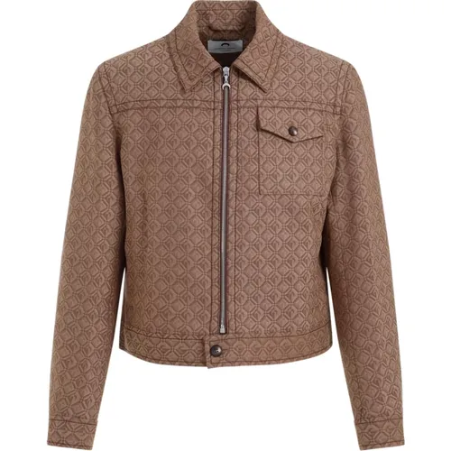 Regenerated Moon Diamant Tailoring Jacquard Jacket , male, Sizes: M - Marine Serre - Modalova