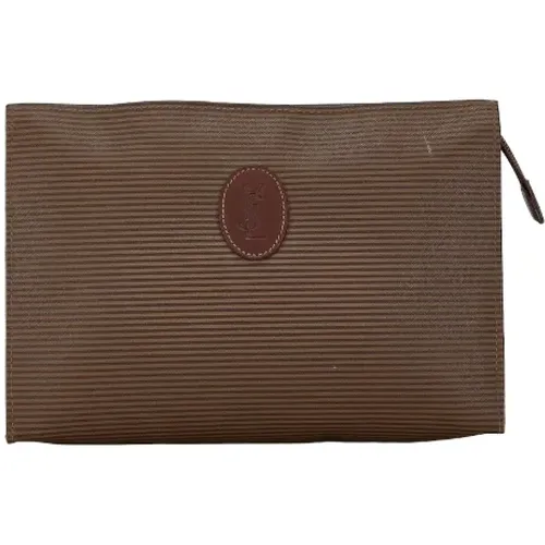 Pre-owned Canvas clutches , female, Sizes: ONE SIZE - Yves Saint Laurent Vintage - Modalova