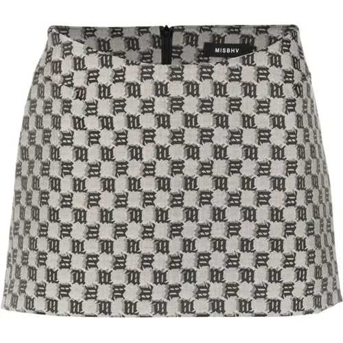 Monogram Mini Skirt Jacquard Fabric , female, Sizes: M - Misbhv - Modalova