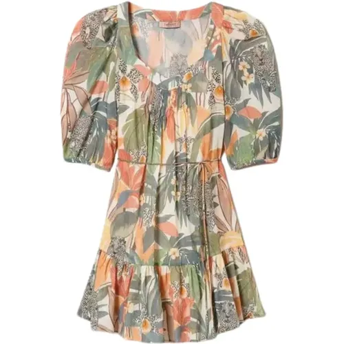 Jungle Print Dress Papaya , female, Sizes: L, XL, S, XS, M - Twinset - Modalova