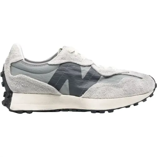 Grey Leather Panelled Sneakers , male, Sizes: 9 UK - New Balance - Modalova