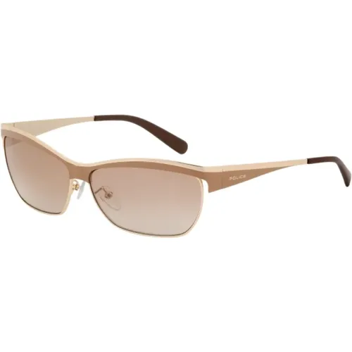 Rosa Metall Sonnenbrille für Frauen , Damen, Größe: 58 MM - Police - Modalova