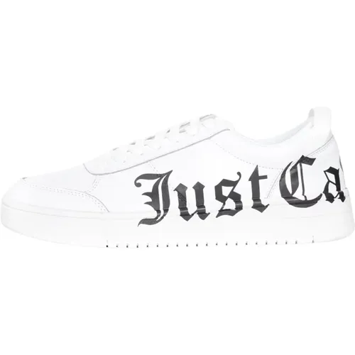 Weiße Sneakers mit Logoaufdruck , Herren, Größe: 42 EU - Just Cavalli - Modalova