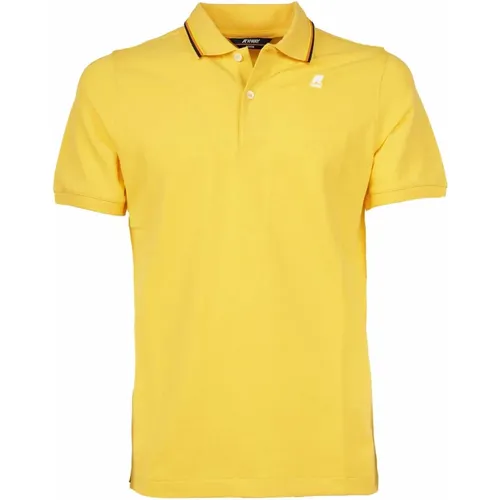 Gelbes Slim-Fit Polo Shirt , Herren, Größe: XL - K-way - Modalova