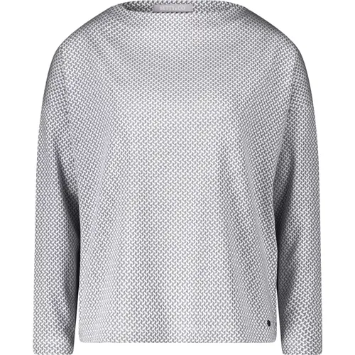 Grafisches Turtleneck Casual Shirt , Damen, Größe: M - Betty & Co - Modalova