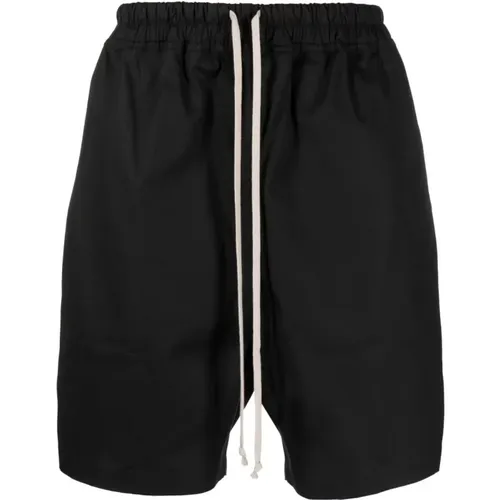 Schwarze Shorts mit elastischem Bund - Rick Owens - Modalova
