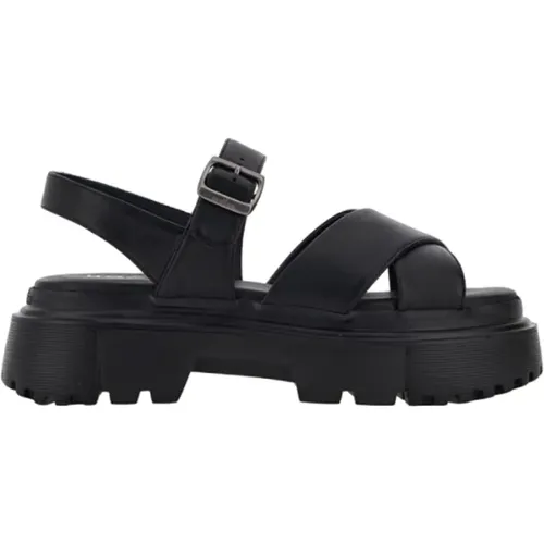 Schwarze Sandalen für Stilvollen Sommer-Look - Hogan - Modalova