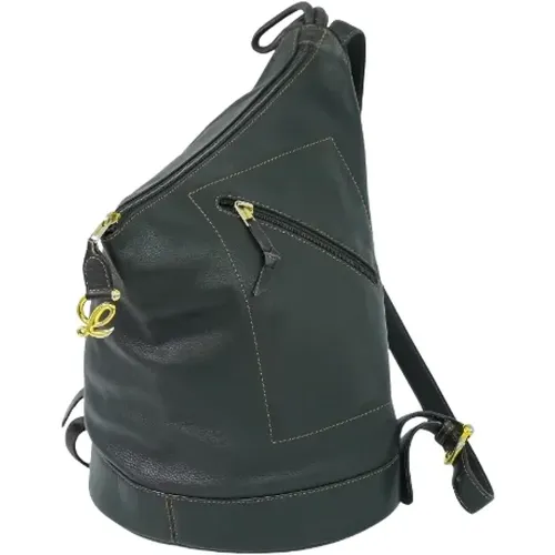 Pre-owned Leather backpacks , female, Sizes: ONE SIZE - Loewe Pre-owned - Modalova