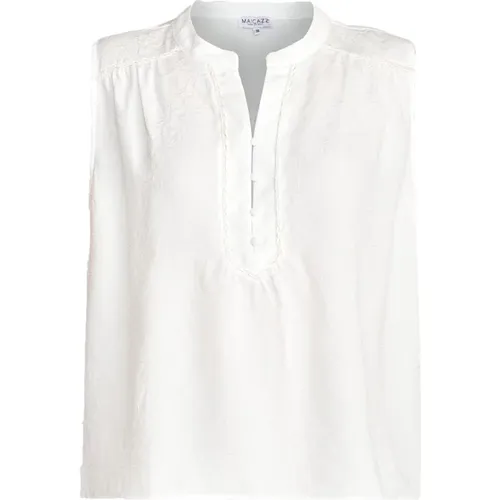 Elegante Ärmellose Bluse mit Muster , Damen, Größe: XS - Maicazz - Modalova