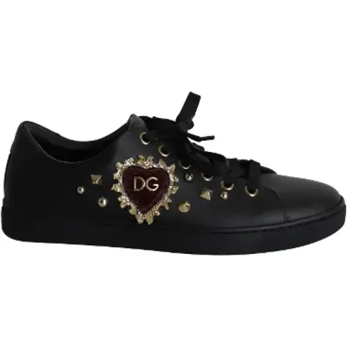 Pre-owned Leather sneakers , female, Sizes: 3 UK - Dolce & Gabbana Pre-owned - Modalova