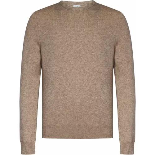 Brown Cashmere Knit Crewneck Sweater , male, Sizes: XL, L, 3XL, 2XL - Malo - Modalova