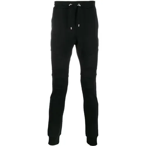 Cotton Pants with Printed Logo and Zippered Pockets , male, Sizes: S, XL, 2XL, L - Balmain - Modalova