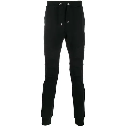 Cotton Pants with Printed Logo and Zippered Pockets , male, Sizes: S, XL, L - Balmain - Modalova