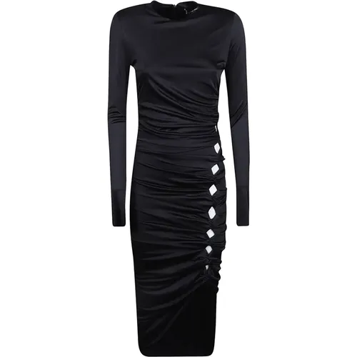 Dua Lipa Cut-Out Midi Dress , female, Sizes: XS, 2XS - Versace - Modalova