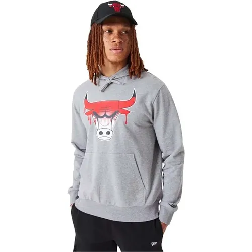 NBA Chicago Bulls NBA Drip Logo Hoodie , Herren, Größe: M - new era - Modalova