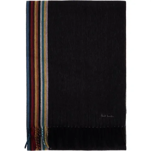 Signature Stripe Cashmere Scarf , male, Sizes: ONE SIZE - PS By Paul Smith - Modalova