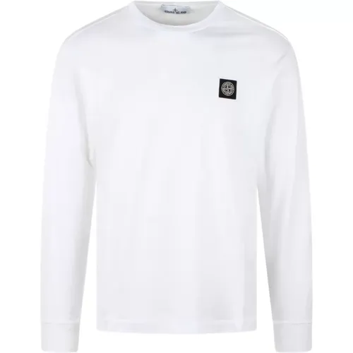 Cotton Long Sleeve T-Shirt Fw24 , male, Sizes: XL, M, S - Stone Island - Modalova