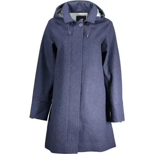 Wool Blend Coat with Hood , female, Sizes: M, S - K-way - Modalova