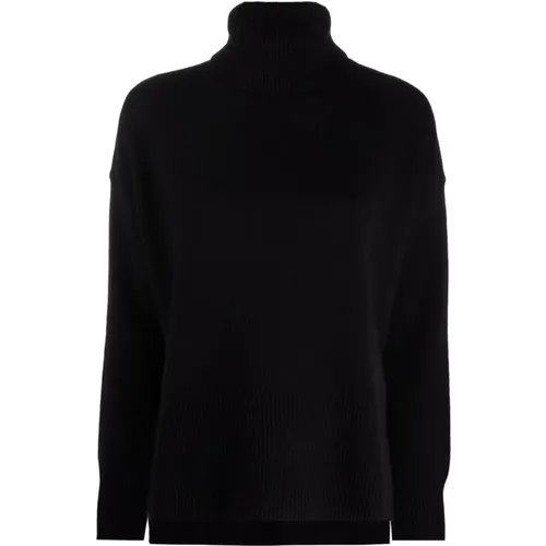 Schwarzer Woll-Kaschmir-High-Neck-Pullover - P.A.R.O.S.H. - Modalova