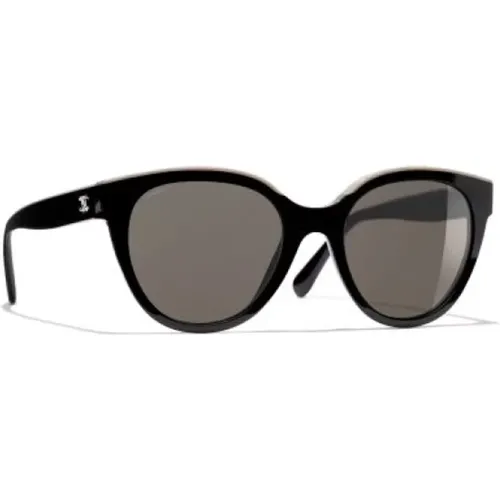 Schwarze Sonnenbrille mit Zubehör , Damen, Größe: 54 MM - Chanel - Modalova