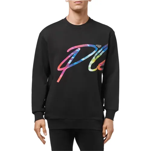 Sweatshirt LS Signature , male, Sizes: L - Philipp Plein - Modalova