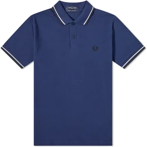 Twin Tipped Polo Navy/Weiß , Herren, Größe: 2XS - Fred Perry - Modalova