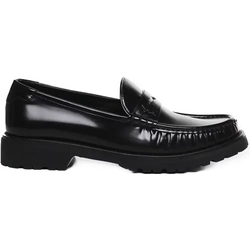Almond Tip Monogram Loafers , male, Sizes: 9 UK, 11 UK, 7 UK - Saint Laurent - Modalova