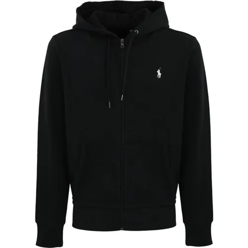 Schwarzer Baumwoll-Zip-Hoodie-Pullover , Herren, Größe: S - Ralph Lauren - Modalova