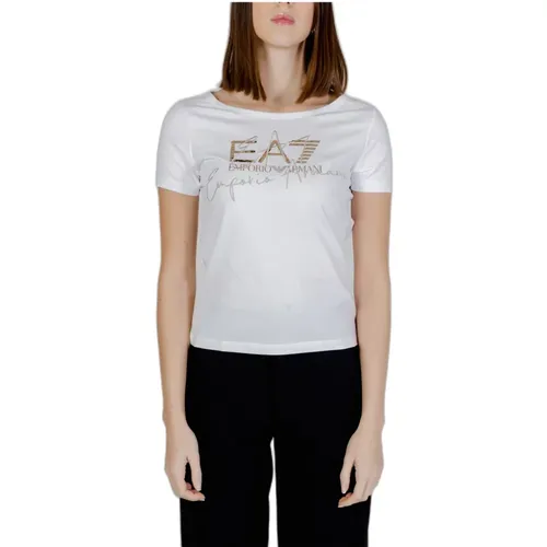 T-Shirts , Damen, Größe: M - Emporio Armani EA7 - Modalova