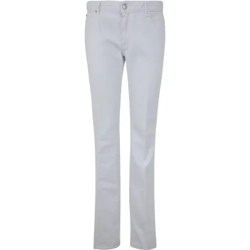 Weiße Flare Jeans Retro Stil , Damen, Größe: XS - Dsquared2 - Modalova