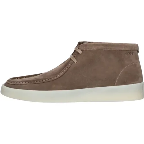 Leder Low Top Sneakers Clay Desb , Herren, Größe: 41 EU - Hugo Boss - Modalova