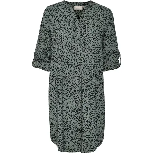 Leopardenmuster Hemdkleid , Damen, Größe: 3XL - Kaffe - Modalova