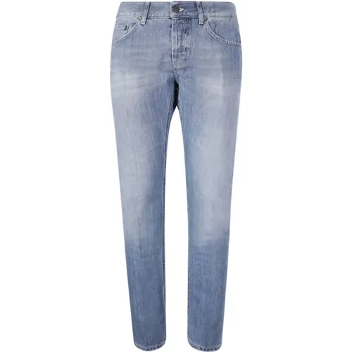 Slim Fit Blaue Denim Jeans , Herren, Größe: W31 - Dondup - Modalova