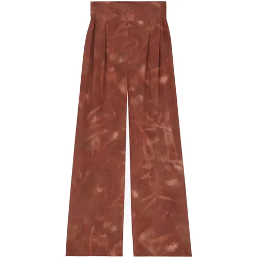Lisa, silk printed pants , female, Sizes: XL, 2XL, L, M - Cortana - Modalova