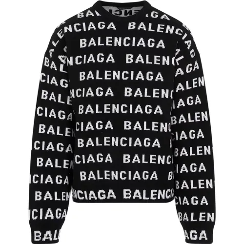 Wool Crewneck Sweater Ss24 , male, Sizes: S - Balenciaga - Modalova