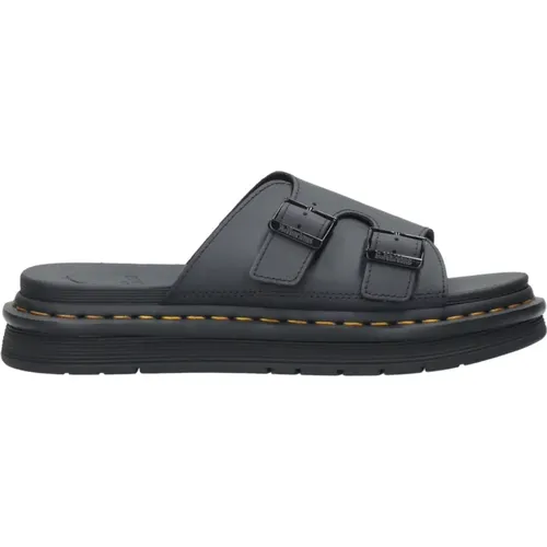 Schwarze Ledersandalen mit Quad-Sohle , Herren, Größe: 40 EU - Dr. Martens - Modalova