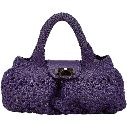 Pre-owned Raffia handbags , female, Sizes: ONE SIZE - Salvatore Ferragamo Pre-owned - Modalova