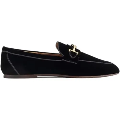 Elegant Velvet Loafer with Chain , female, Sizes: 3 1/2 UK, 3 UK - TOD'S - Modalova