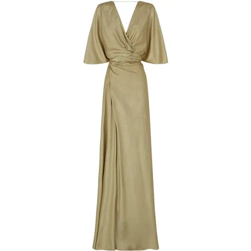 Martina Seiden Metallic Gold Kleid - Cortana - Modalova