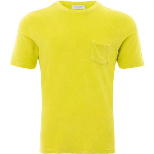 Sponge-Effekt Halbarm Shirt , Herren, Größe: L - Gran Sasso - Modalova