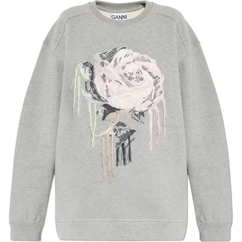 Sweatshirt mit Stickerei Ganni - Ganni - Modalova