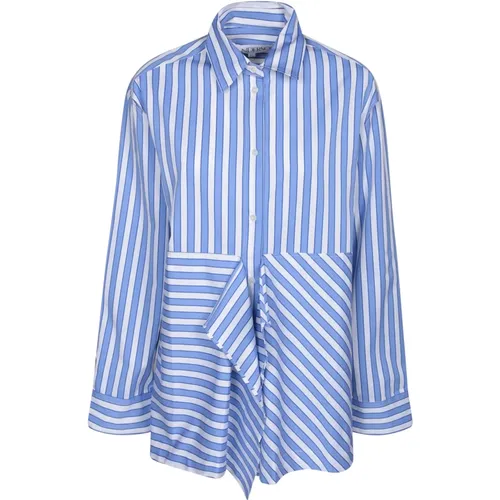 Flared Shirt with Cut-Out Details , female, Sizes: XS, 2XS - JW Anderson - Modalova